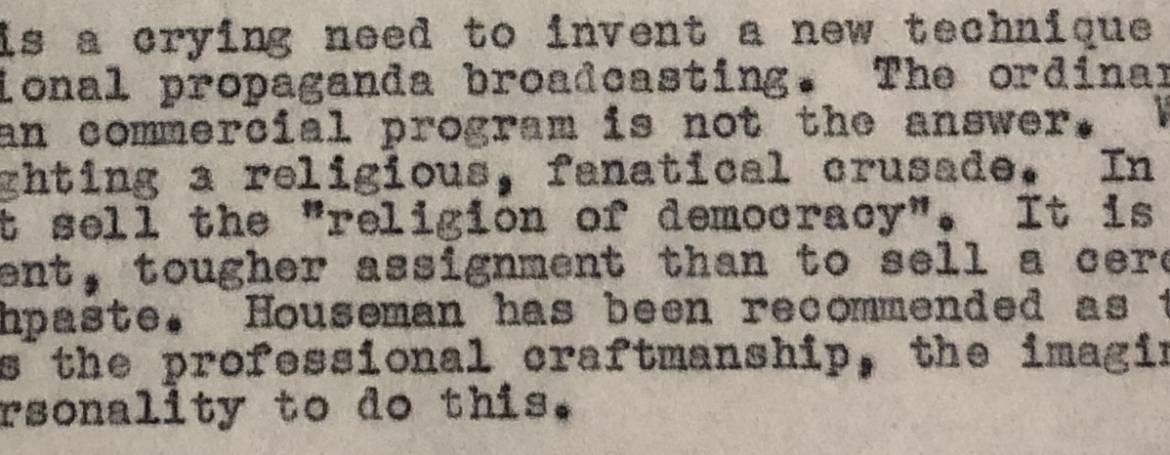 Selling “the religion of democracy” was Voice of America’s first mission statement