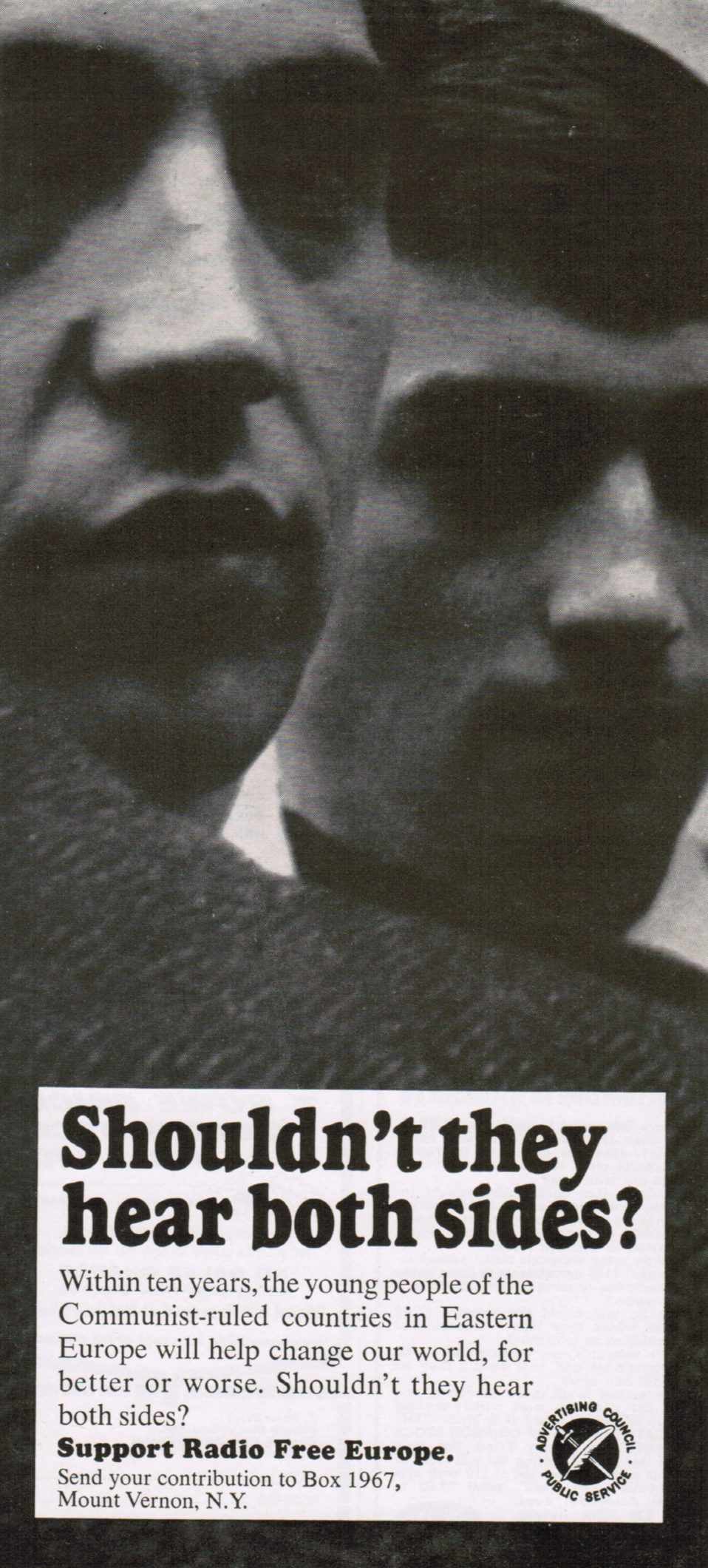 ‘Shouldn’t they hear both sides? Radio Free Europe 1967 ad