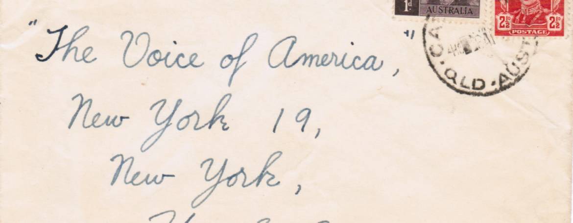 Letters from Australia to the Voice of America in New York in the late 1940s
