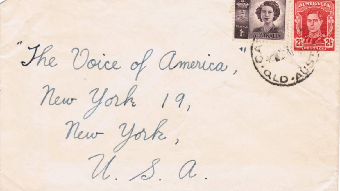 Letters from Australia to the Voice of America in New York in the late 1940s