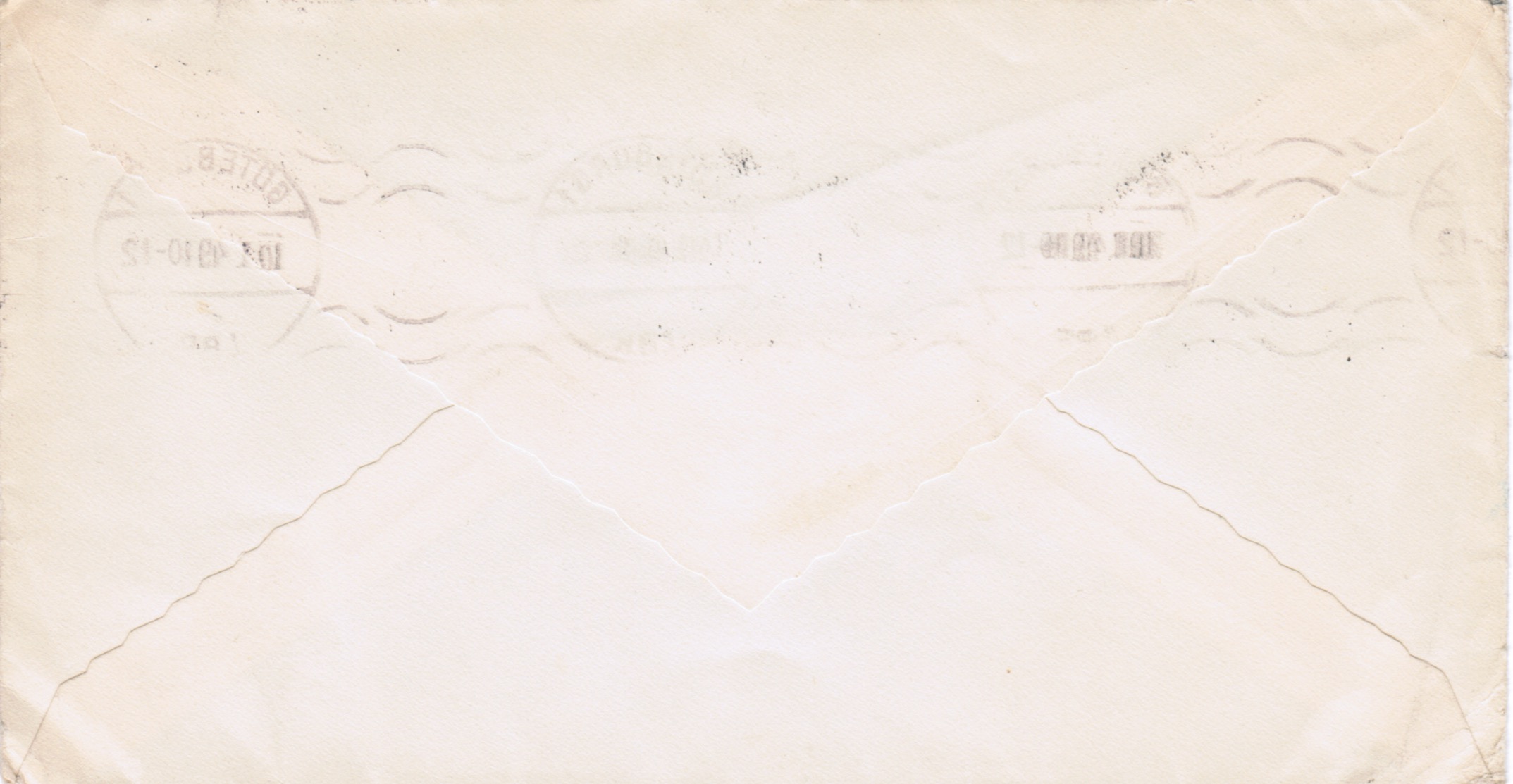 Envelope for a letter sent to The Voice of America (Amerika) I New York from Güteborg Sweden January 10 1949 obverse