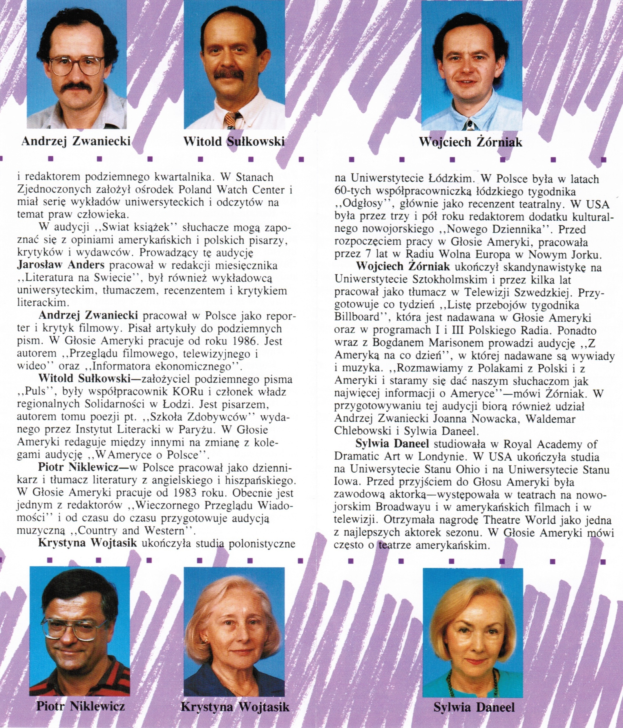 Broszura sekcji polskiej Głosu Ameryki, circa 1990.