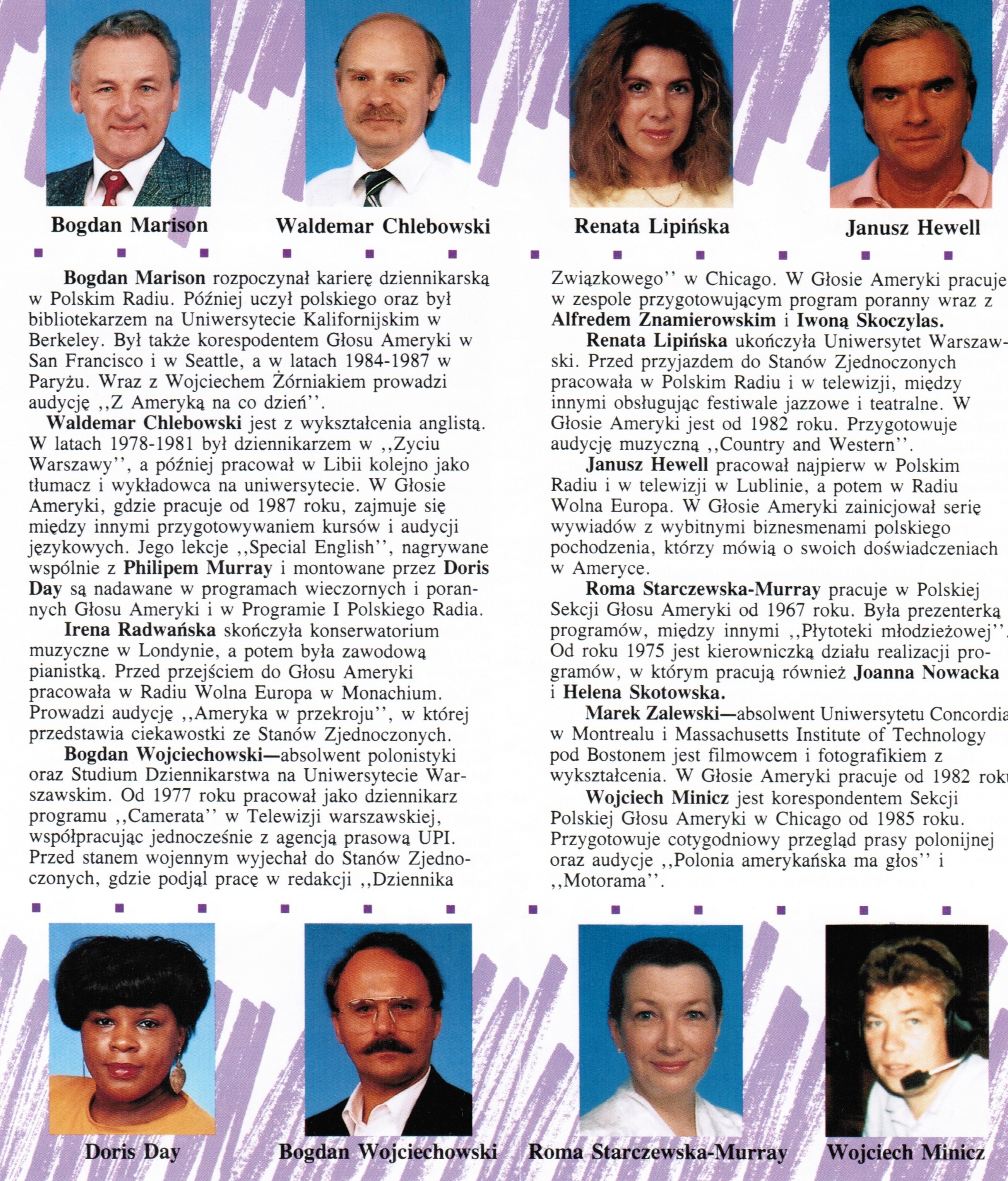Broszura sekcji polskiej Głosu Ameryki, circa 1990.